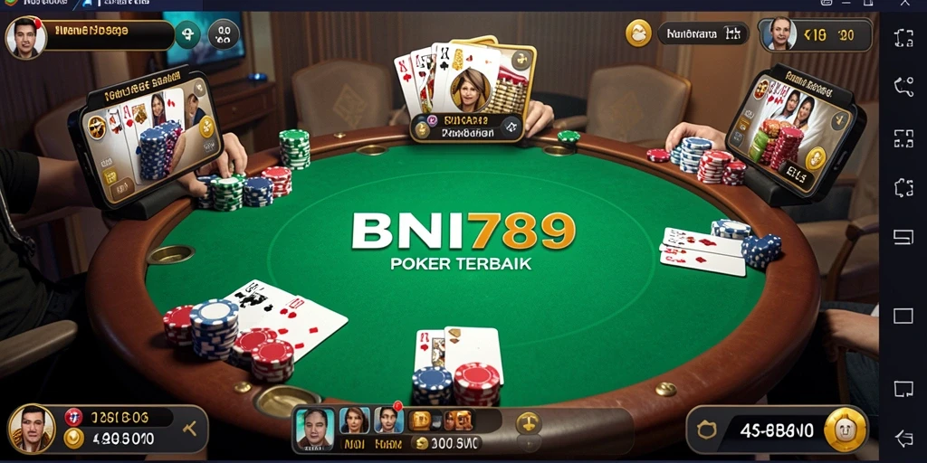 Tampilan menarik BNI789 saat permainan poker berlangsung.