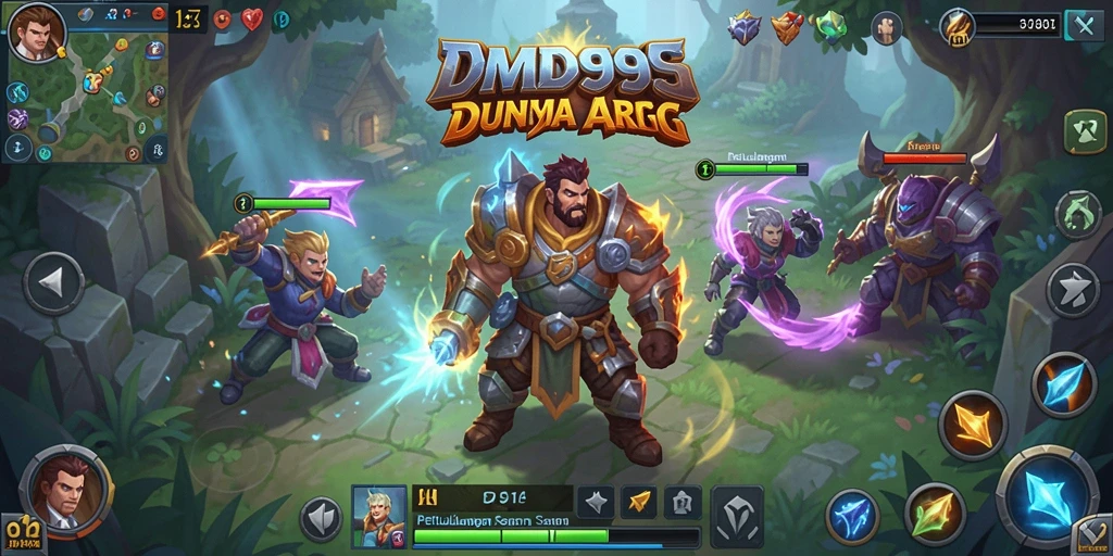 Tampilan warna-warni dari gameplay seru DMD999.