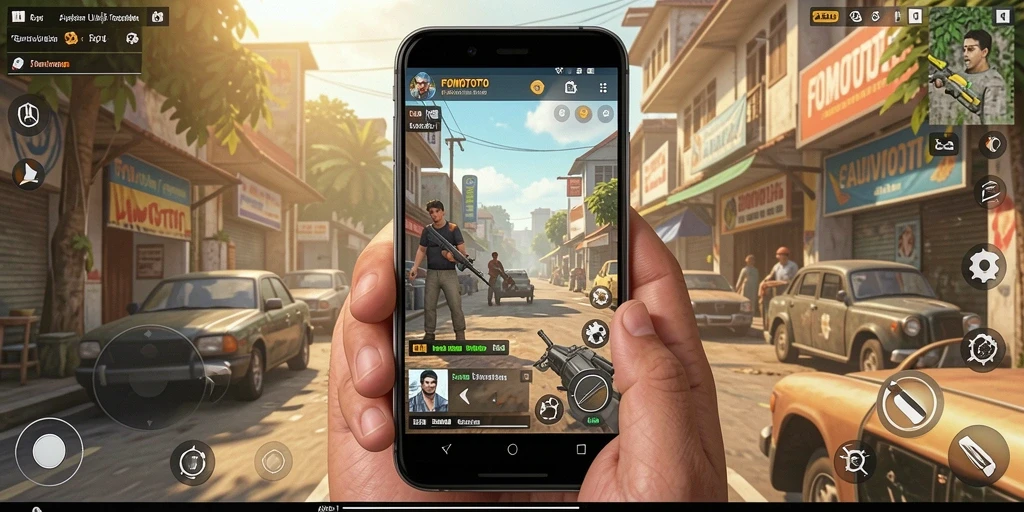 Tampilan FOMOTOTO yang menarik dan fungsional untuk utility smartphone.