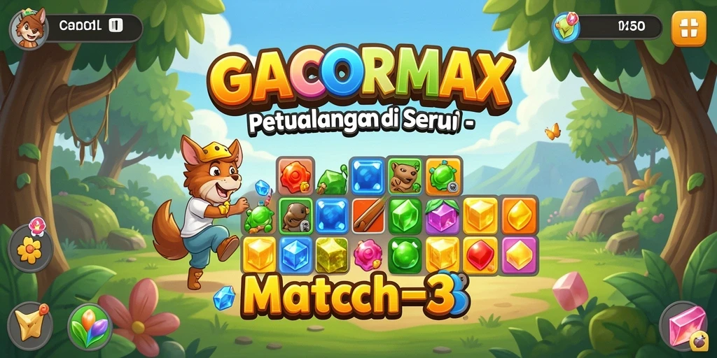 Tampilkan aksi mencocokkan permata dalam GACORMAX yang seru.