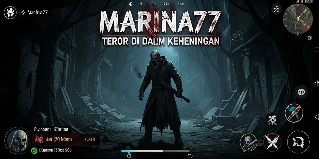 Tampilan gameplay menegangkan dari MARINA77 dengan atmosfer Horror yang kental.
