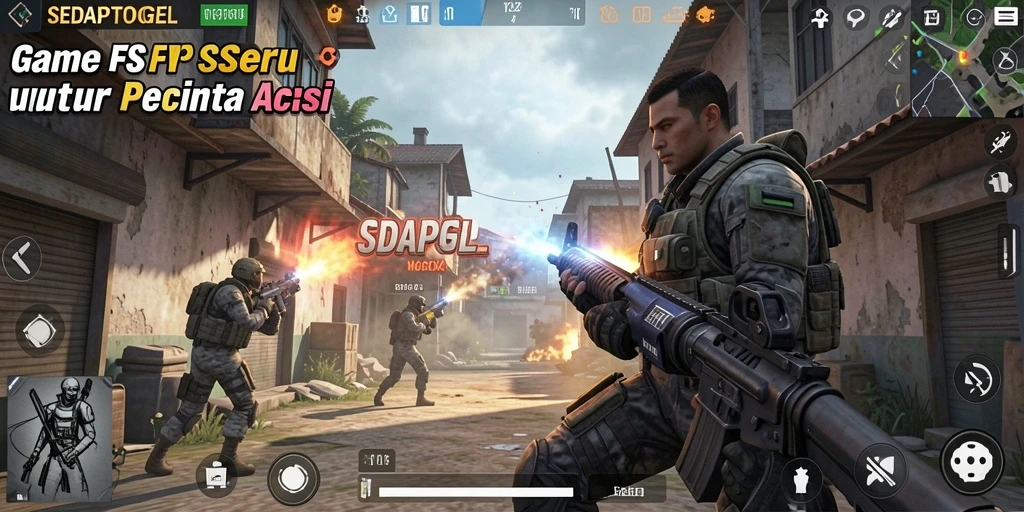 Tampilan gameplay SEDAPTOGEL yang menegangkan dalam mode FPS.