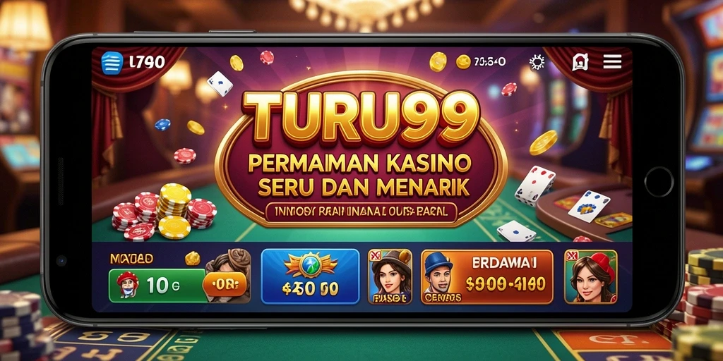 Tampilan gameplay menarik pada TURU99 yang menampilkan permainan kasino.